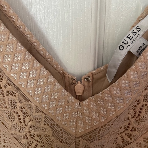 🌸GUESS🌸 bodycon nude sleeveless lace dress - Picture 8 of 12